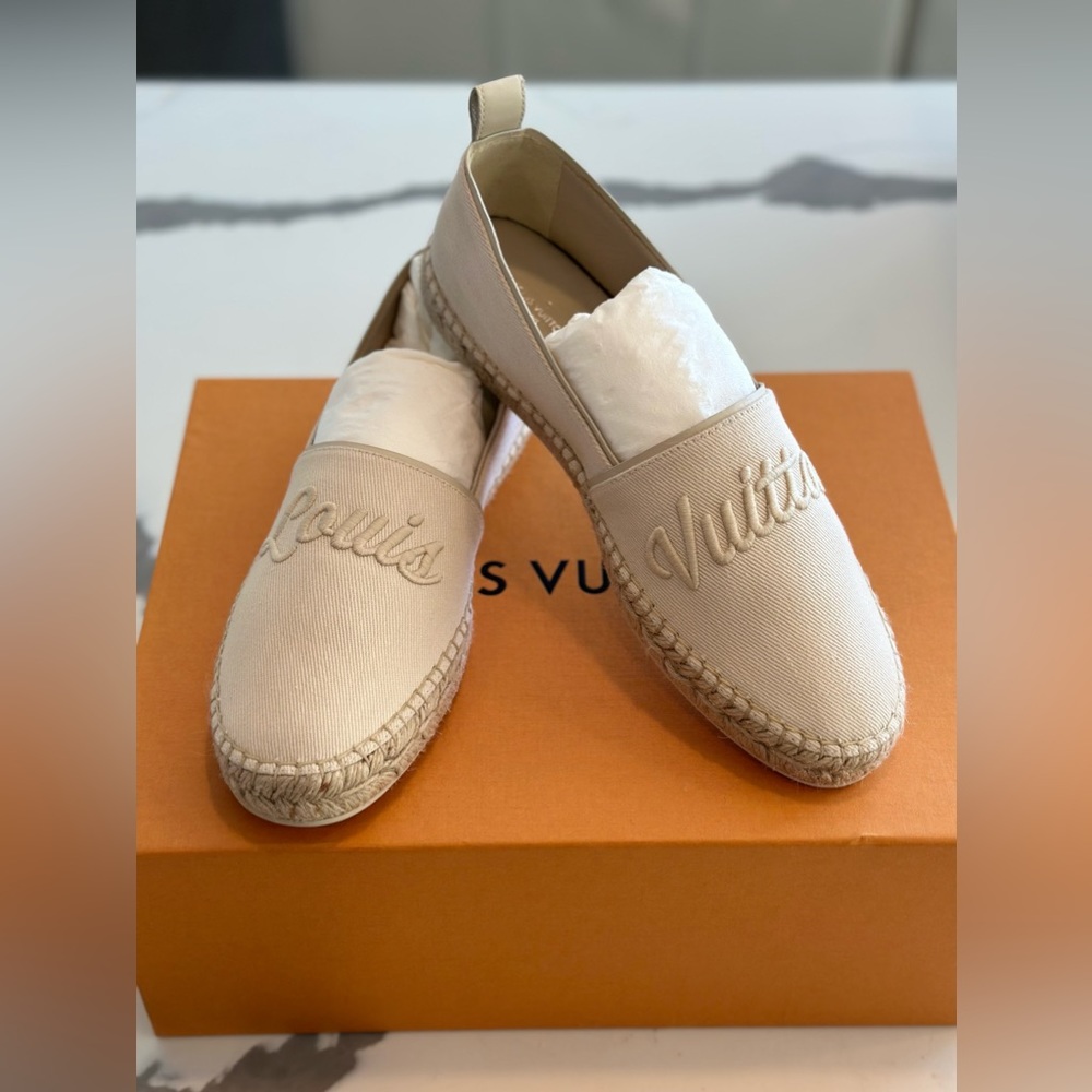 Waterfall Louis Vuitton Cream Espadrille - Size 40